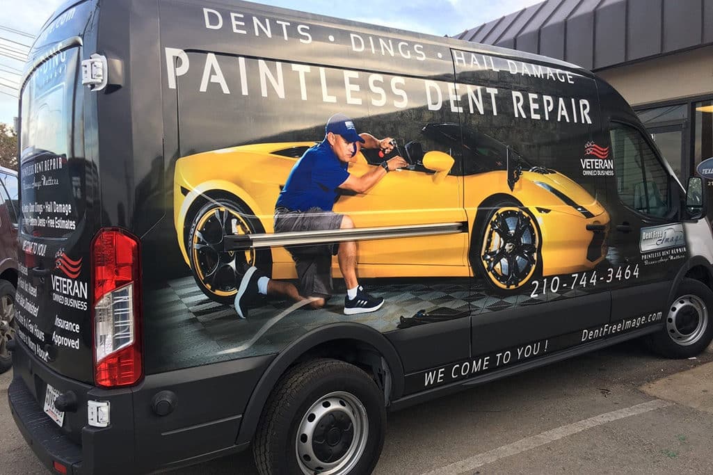 Paintless Dent Repair Van Wrap, Texas Car Wraps